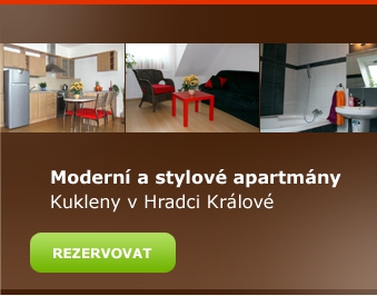 Moderní a stylové apartmány Kukleny v Hradci Králové